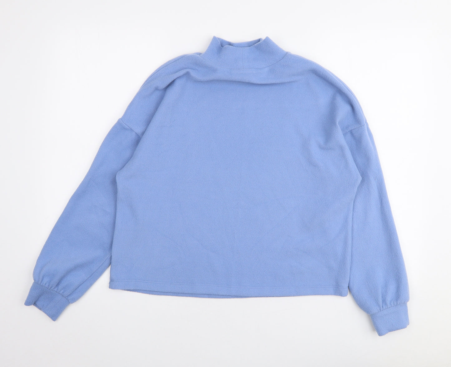 New Look Womens Blue High Neck  Polyester Pullover Jumper Size S
