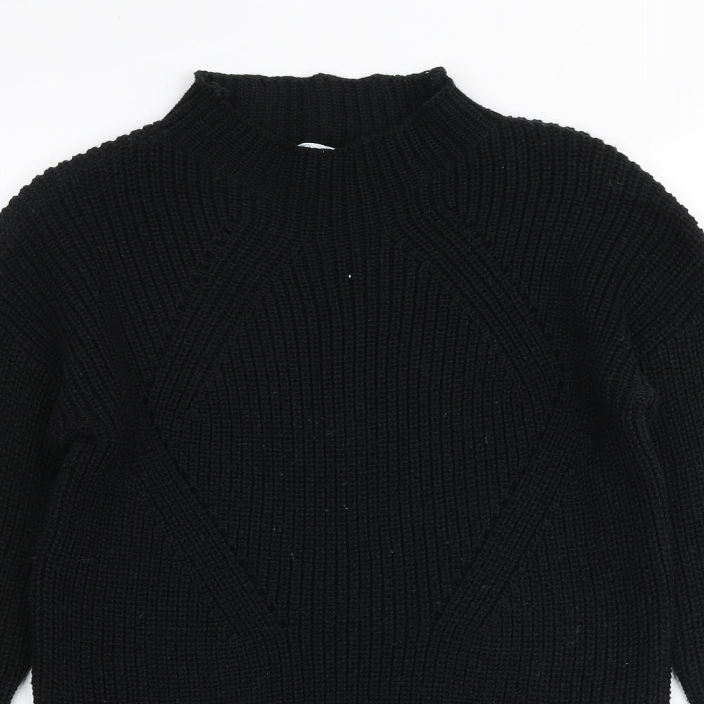 Primark Womens Black High Neck  Polyester Pullover Jumper Size XS