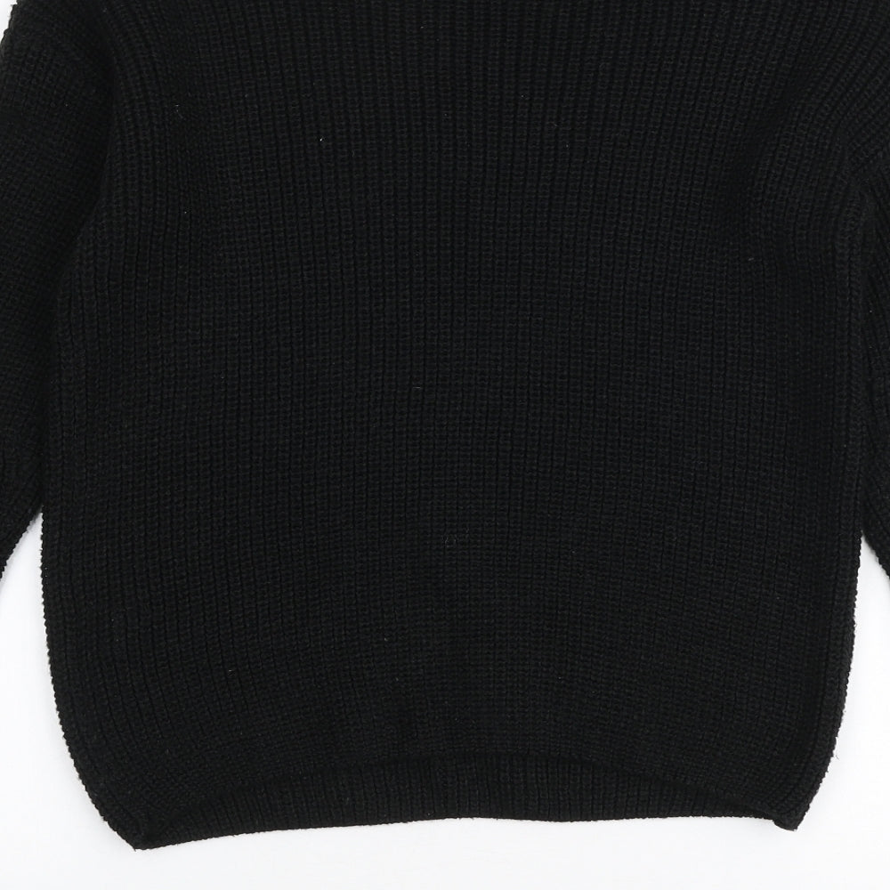 Primark Womens Black High Neck  Polyester Pullover Jumper Size XS