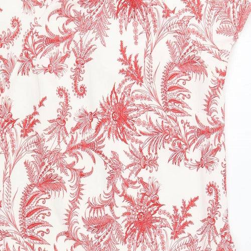 Atmosphere Womens White Paisley Polyester Pencil Dress  Size 10  Boat Neck Zip