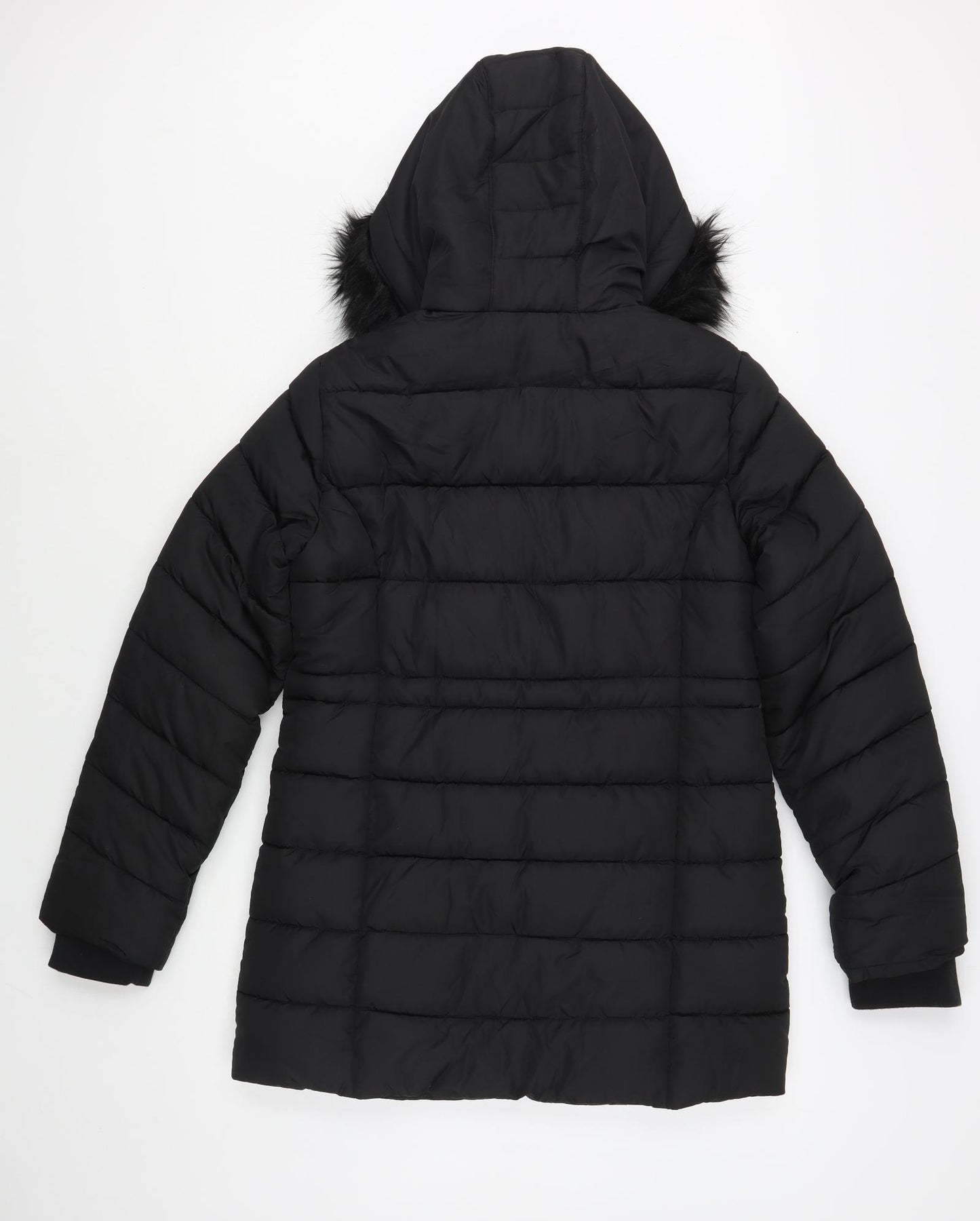 M&Co Girls Black   Puffer Jacket Jacket Size 14 Years  Zip