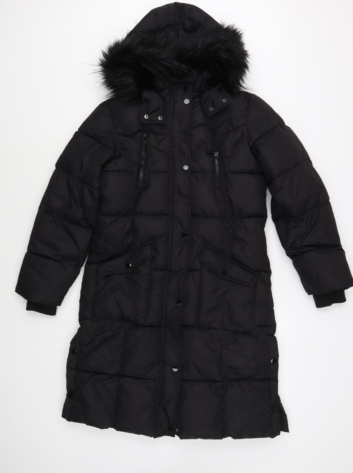 NEXT Girls Black   Puffer Jacket Jacket Size 12 Years  Zip