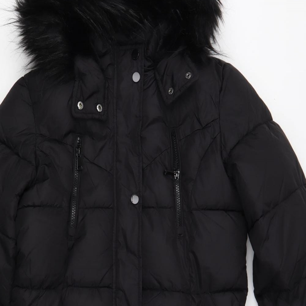 NEXT Girls Black   Puffer Jacket Jacket Size 12 Years  Zip