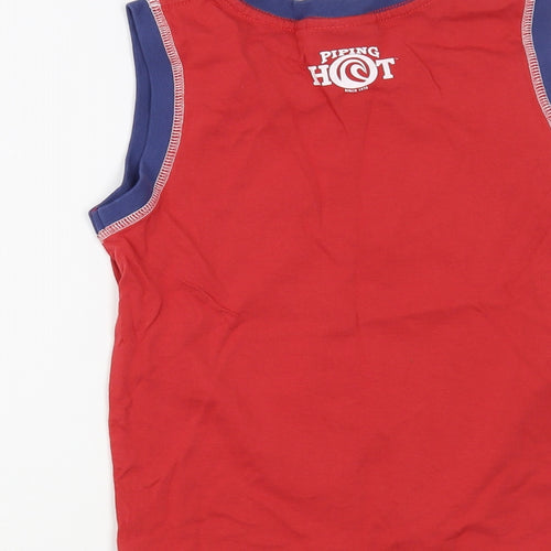 Piping Hot Boys Red  Camel Pullover Tank Size 6 Years Crew Neck Pullover