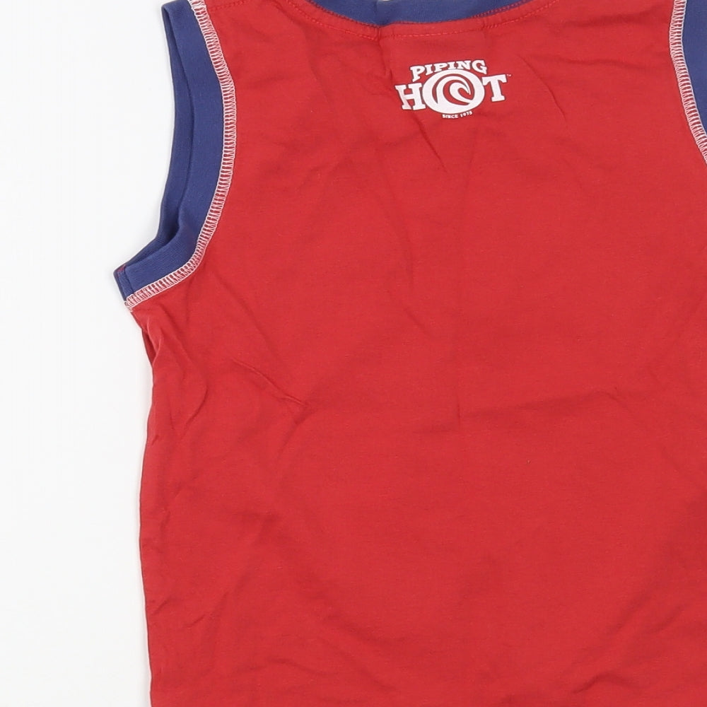 Piping Hot Boys Red  Camel Pullover Tank Size 6 Years Crew Neck Pullover