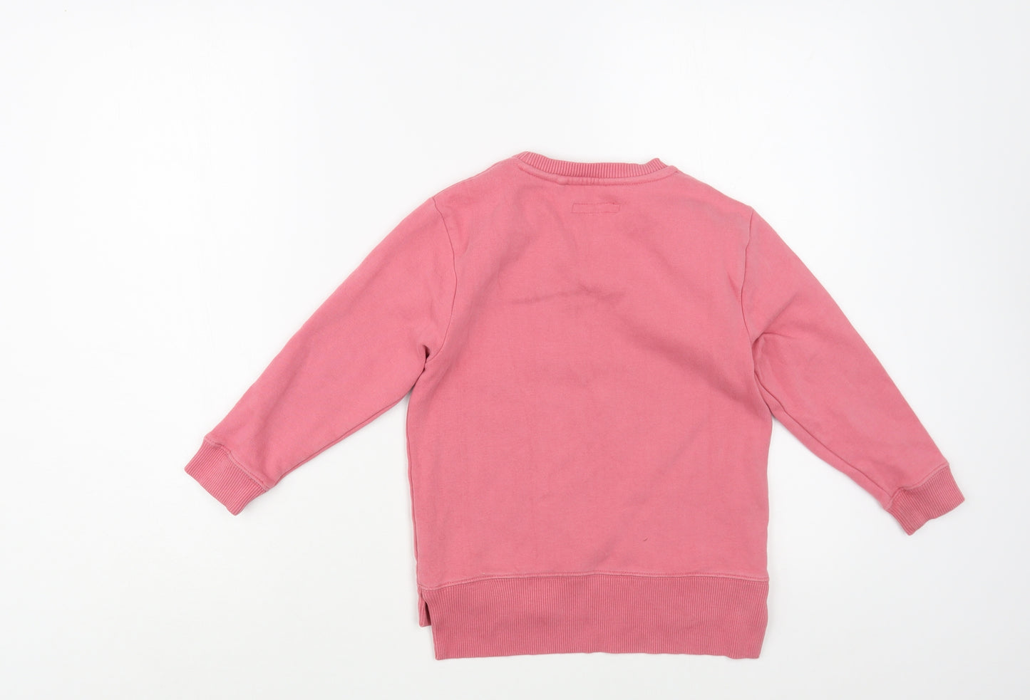 NEXT Girls Pink  Cotton Pullover Sweatshirt Size 5 Years  Pullover - Sup Bro