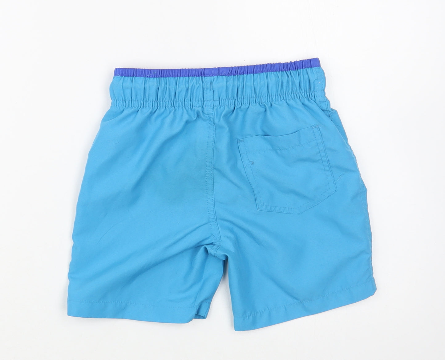 Primark Boys Blue  Polyester Bermuda Shorts Size 5-6 Years  Regular Drawstring