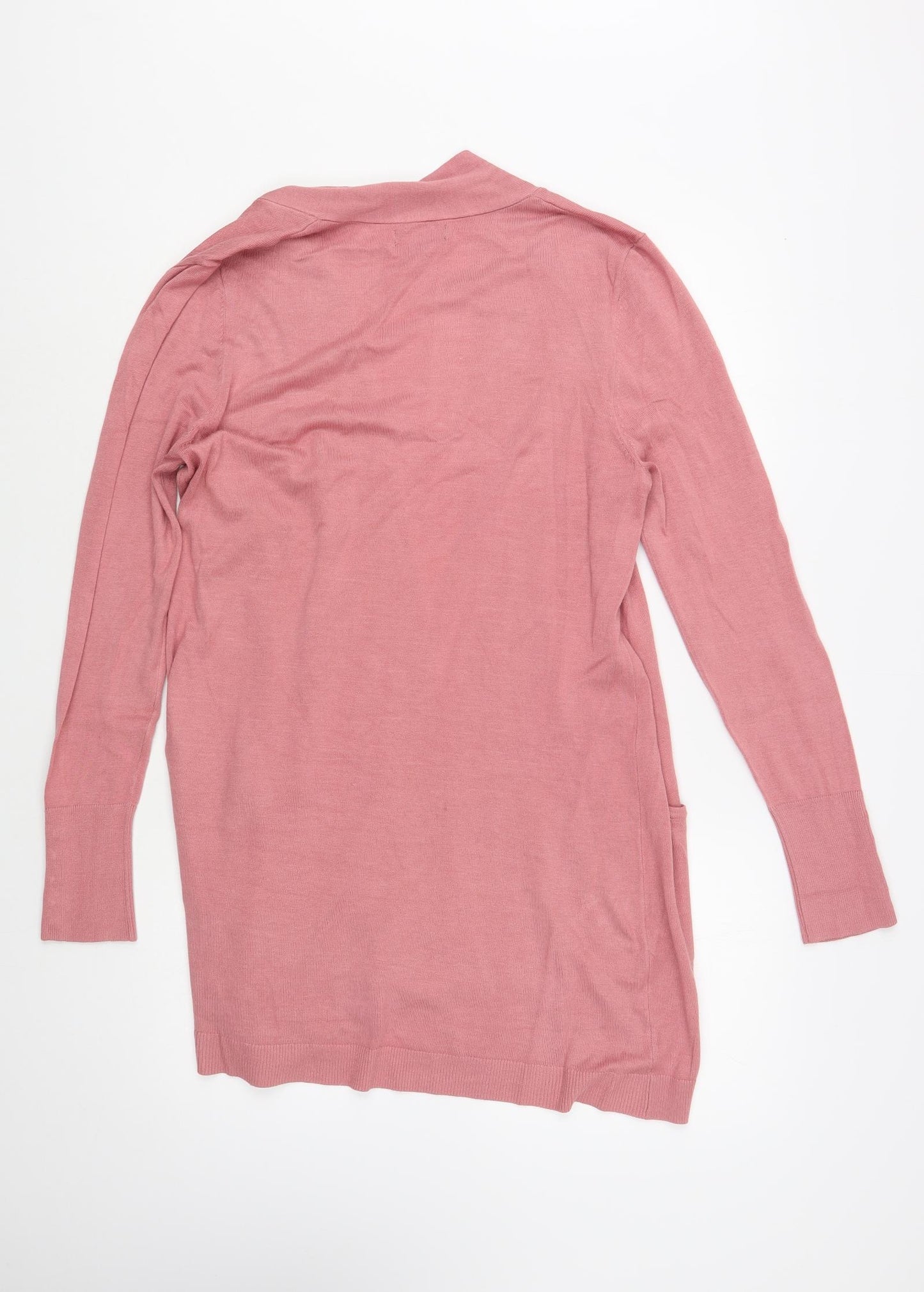 Primark Womens Pink V-Neck  Viscose Cardigan Jumper Size M
