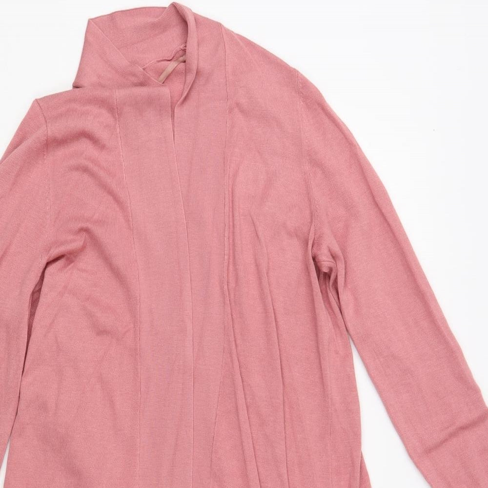 Primark Womens Pink V-Neck  Viscose Cardigan Jumper Size M