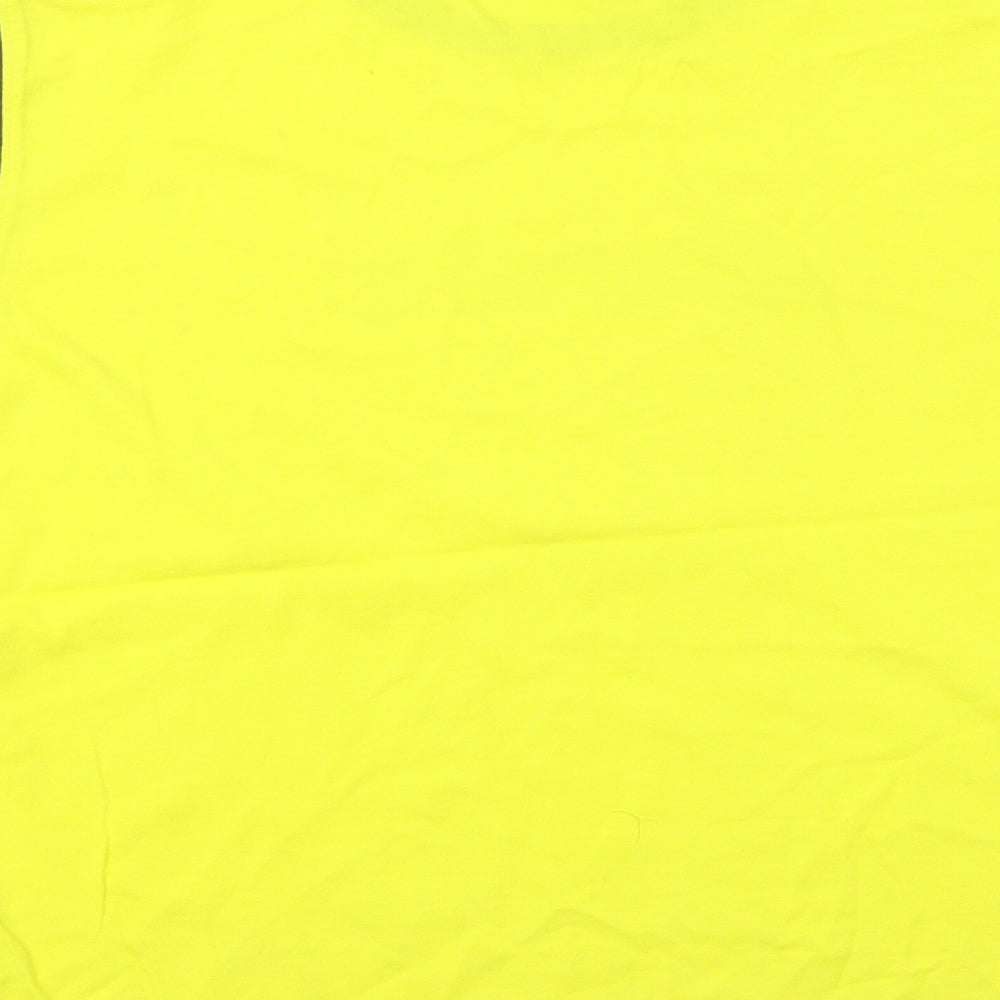 Girlguiding UK Girls Yellow Colourblock Cotton Pullover T-Shirt Size 12-13 Years Crew Neck Pullover - Brownies