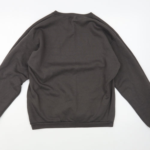 Missguided Womens Brown  Cotton Pullover Sweatshirt Size S  Pullover
