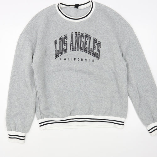 SheIn Womens Grey  Polyester Pullover Sweatshirt Size S  Pullover - Los Angeles