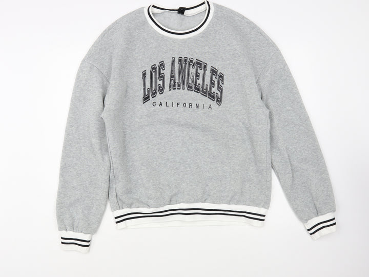 SheIn Womens Grey  Polyester Pullover Sweatshirt Size S  Pullover - Los Angeles