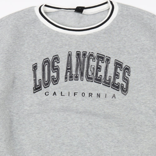 SheIn Womens Grey  Polyester Pullover Sweatshirt Size S  Pullover - Los Angeles