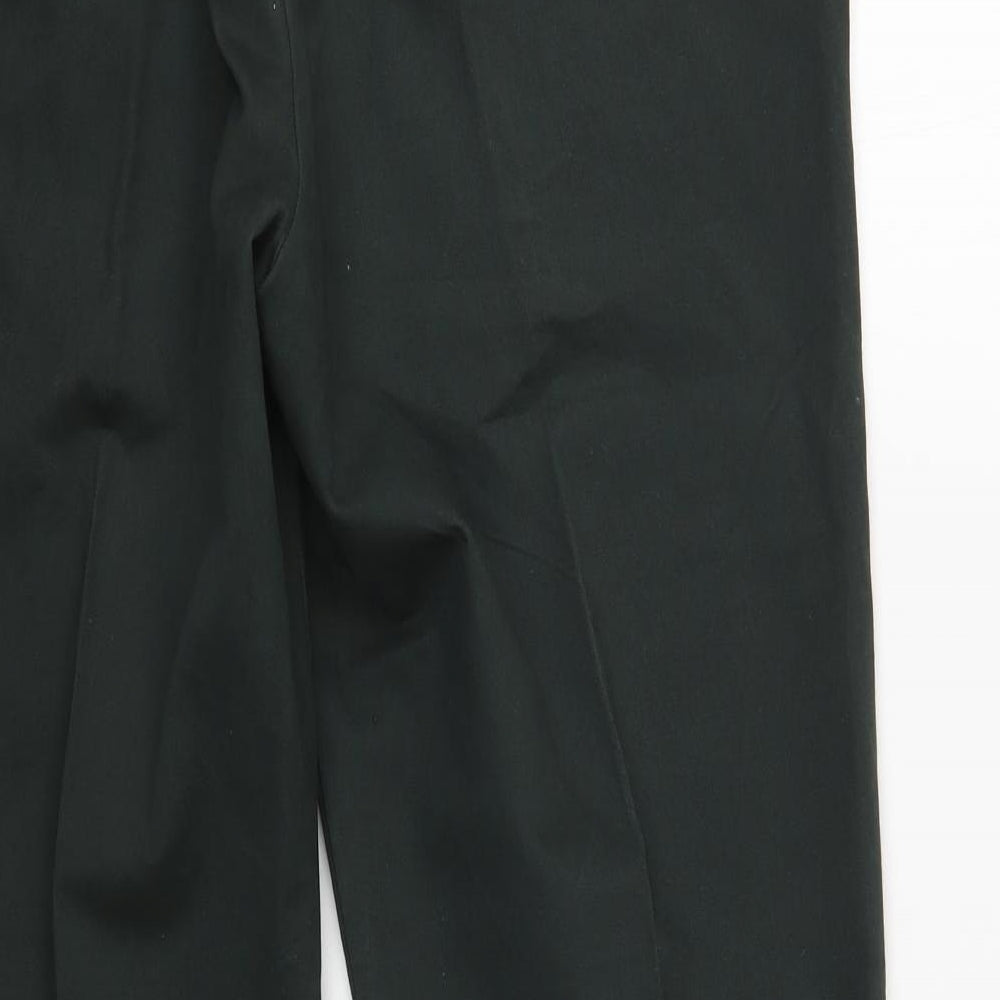 TU Mens Green  Cotton Chino Trousers Size 36 in L30 in Regular Button