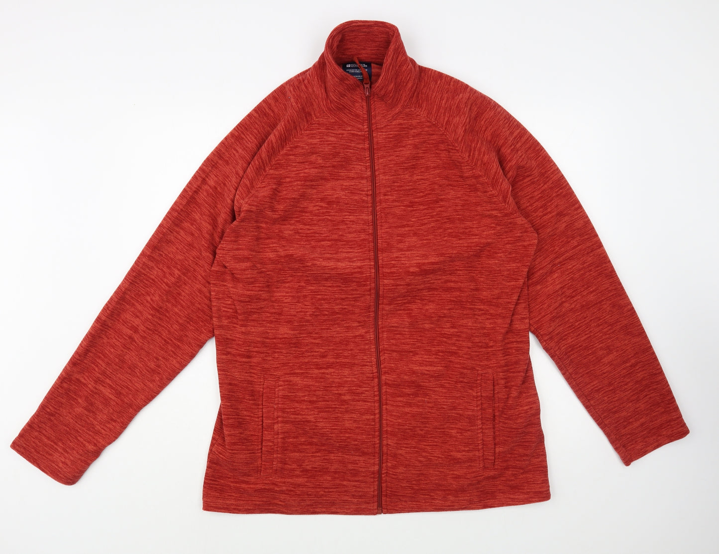 Mountain Warehouse Mens Orange  Polyester Full Zip Sweatshirt Size L