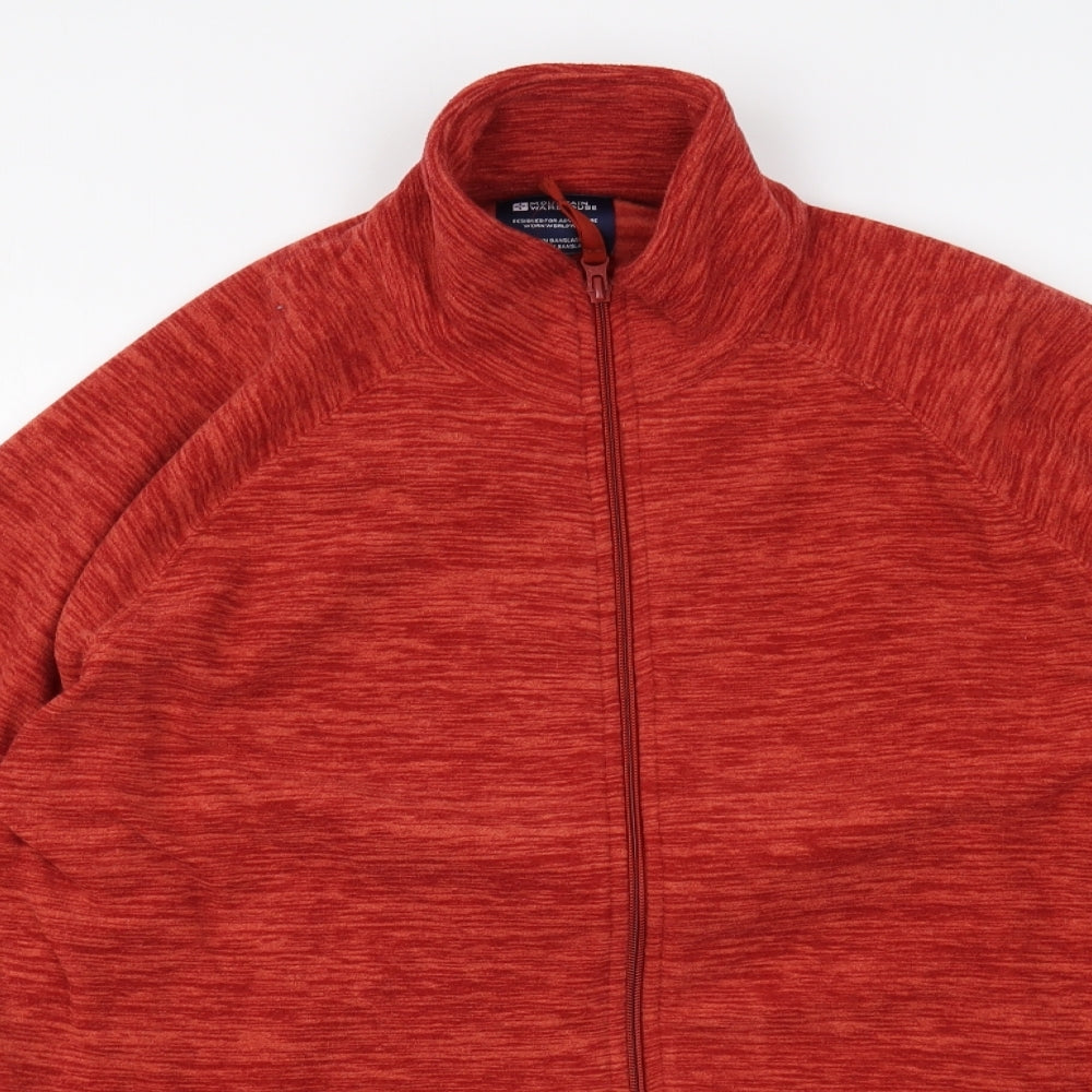 Mountain Warehouse Mens Orange  Polyester Full Zip Sweatshirt Size L