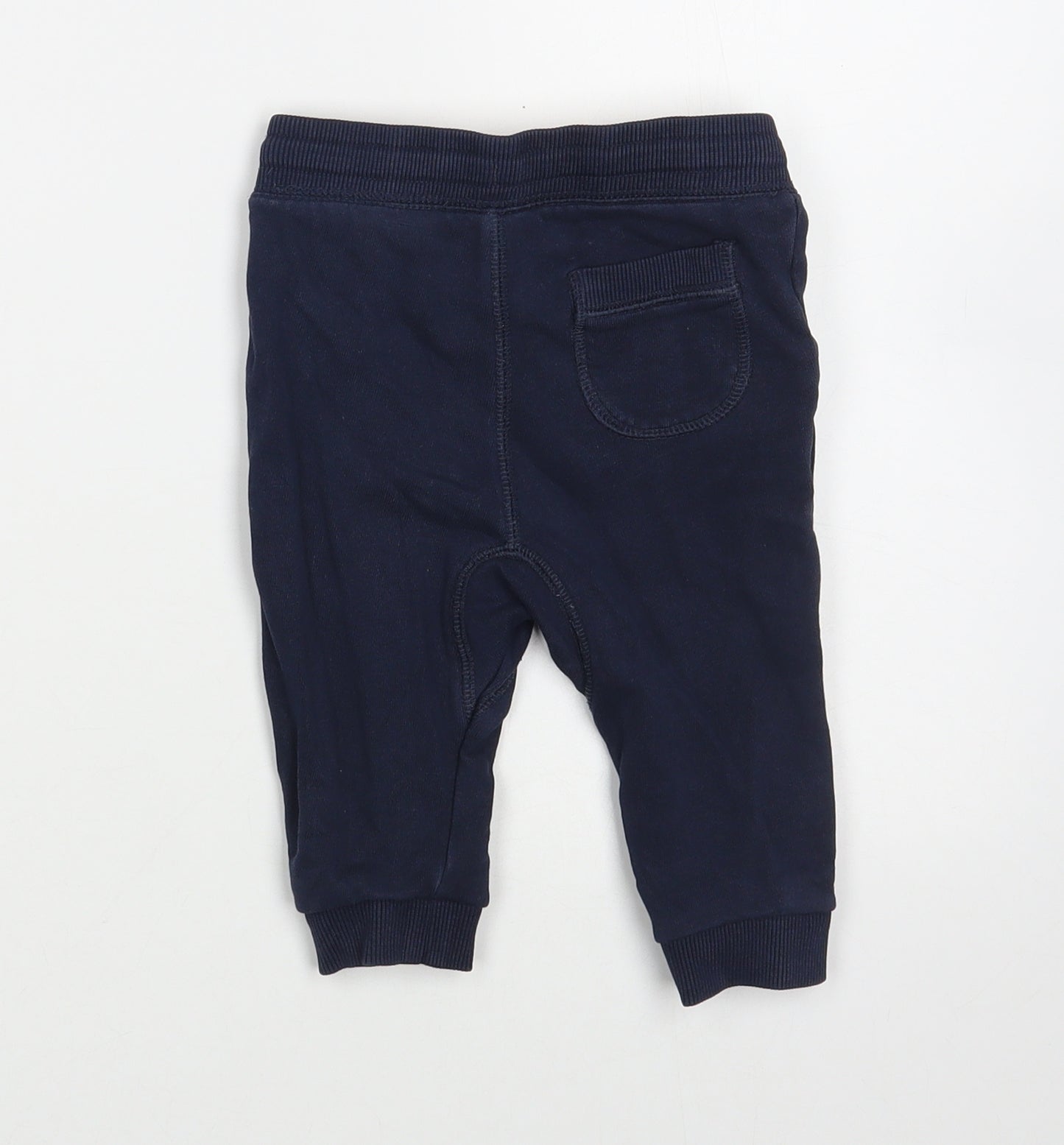 Polarn O. Pyret Baby Blue  Cotton Jogger Trousers Size 6-9 Months  Drawstring