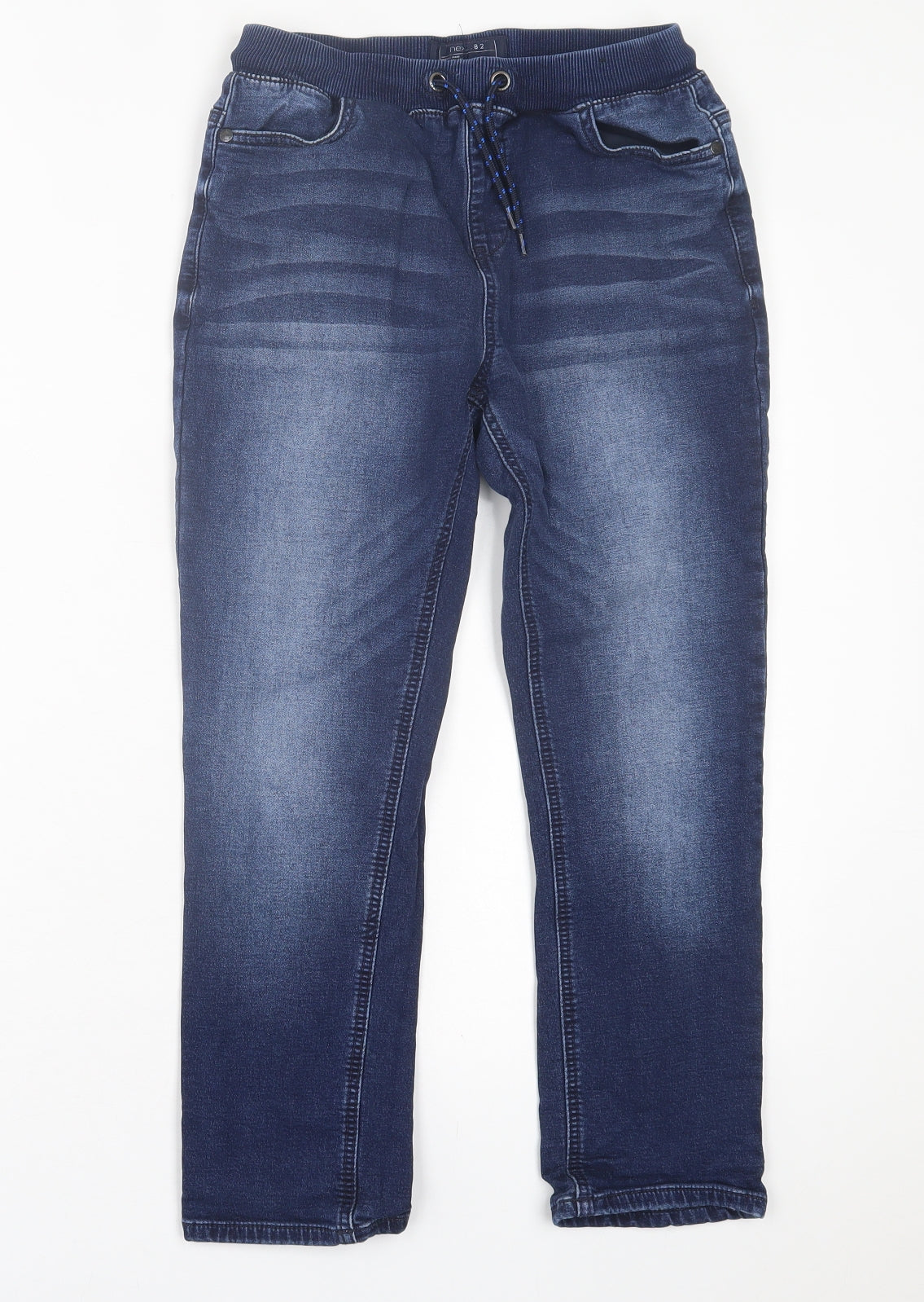 NEXT Boys Blue  Cotton Straight Jeans Size 11 Years  Regular Tie