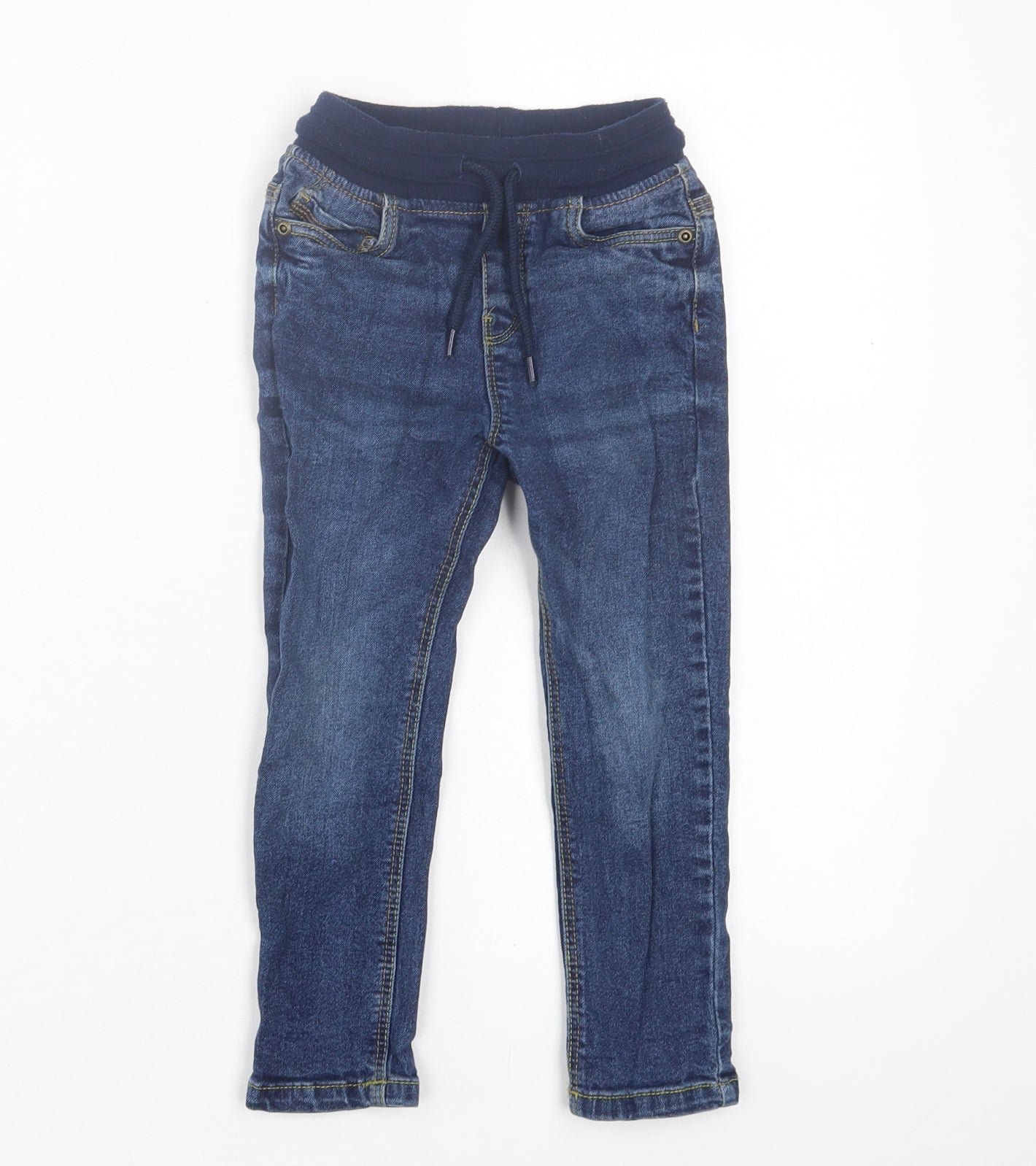 TU Boys Blue  Cotton Straight Jeans Size 2-3 Years  Regular Tie