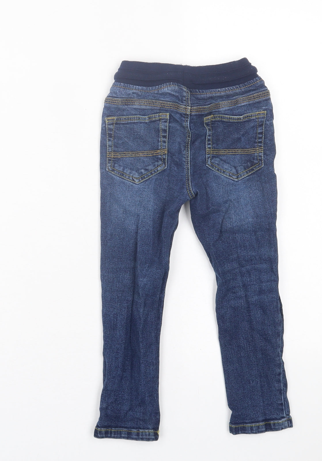 TU Boys Blue  Cotton Straight Jeans Size 2-3 Years  Regular Tie