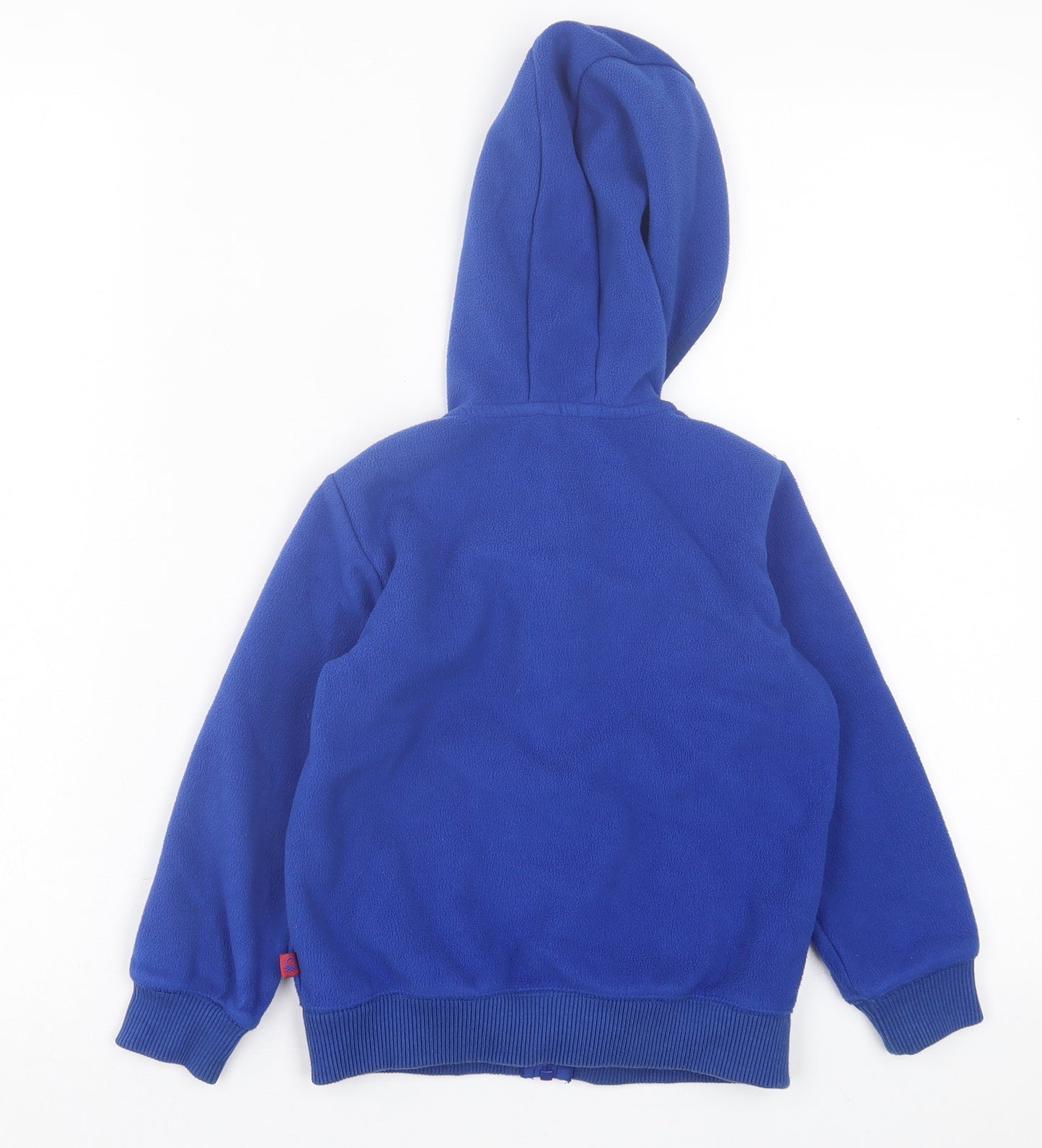 United Colors of Benetton Boys Blue  Polyester Full Zip Hoodie Size 4-5 Years  Zip