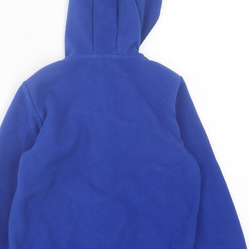 United Colors of Benetton Boys Blue  Polyester Full Zip Hoodie Size 4-5 Years  Zip
