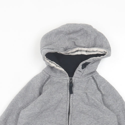 Matalan Boys Grey  Cotton Full Zip Hoodie Size 3 Years  Zip