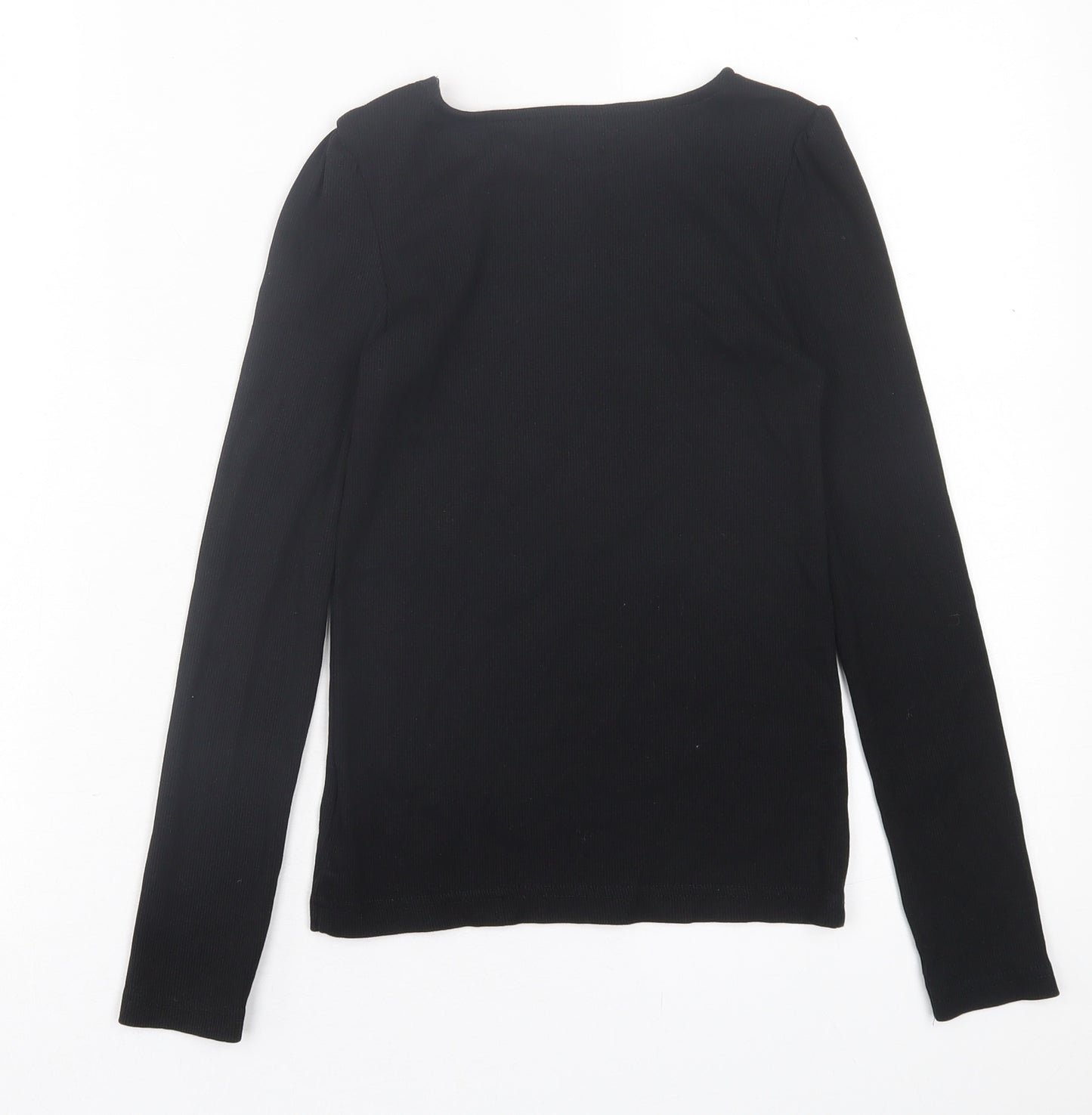 F&F Girls Black  Cotton Basic Casual Size 10-11 Years Crew Neck Pullover