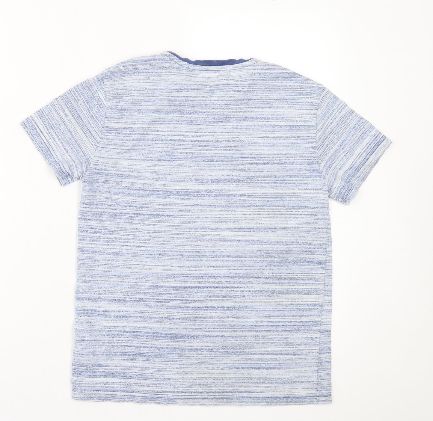 NEXT Boys Blue Striped Cotton Basic T-Shirt Size 10 Years Crew Neck Pullover