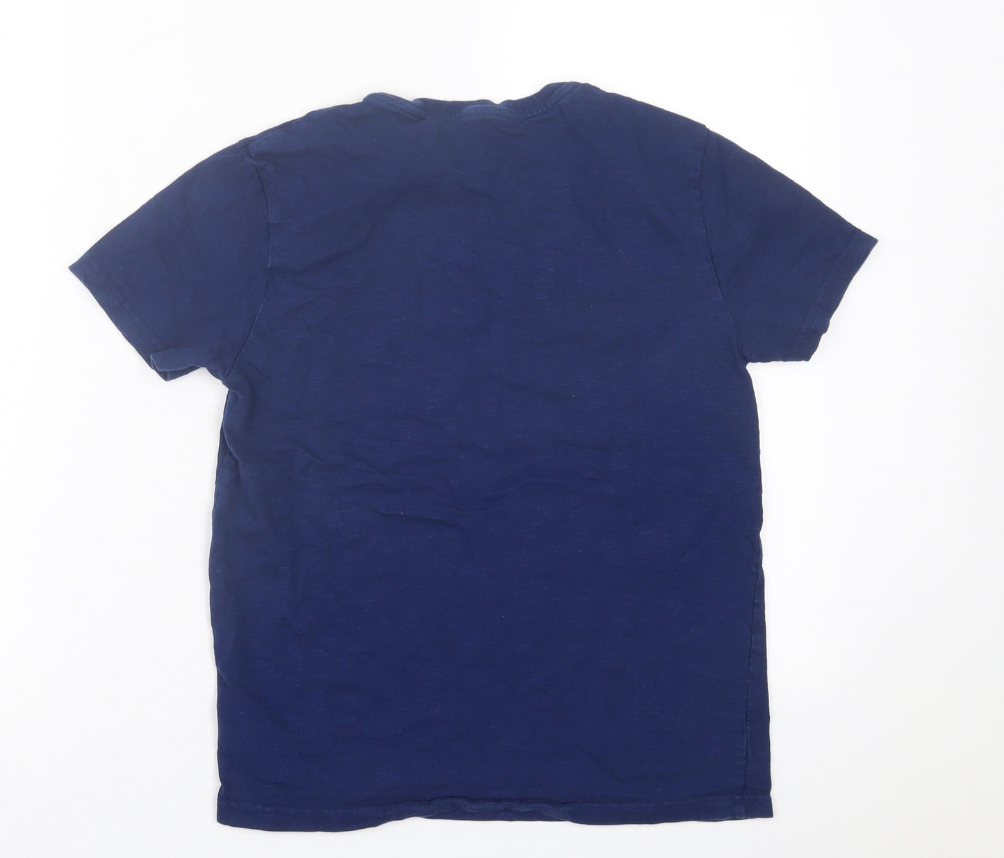 NEXT Boys Blue  Cotton Basic T-Shirt Size 11 Years Crew Neck Pullover