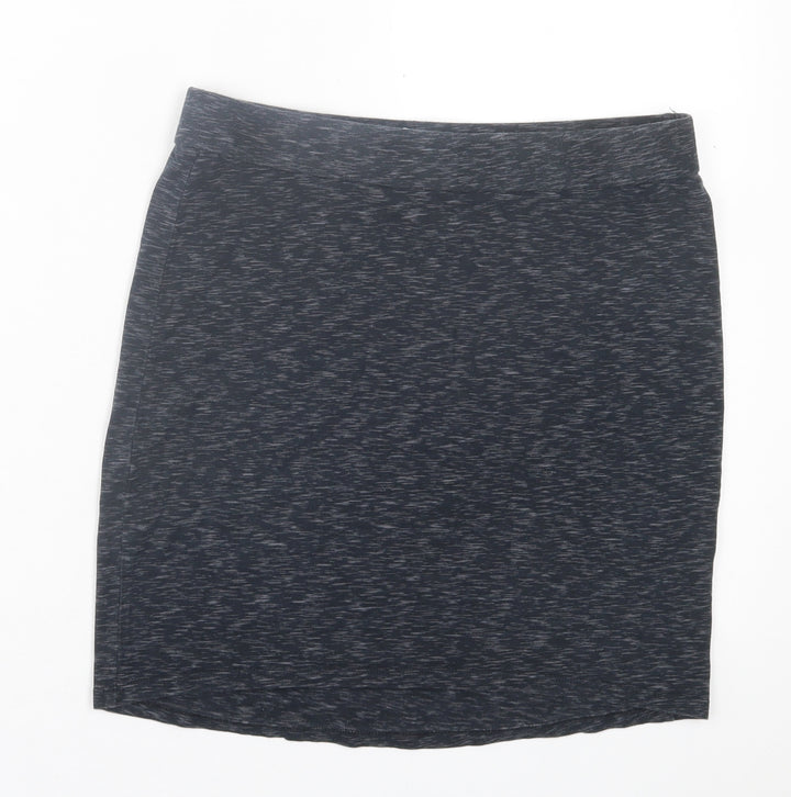 h7m Womens Grey Cotton A-Line Skirt Size M