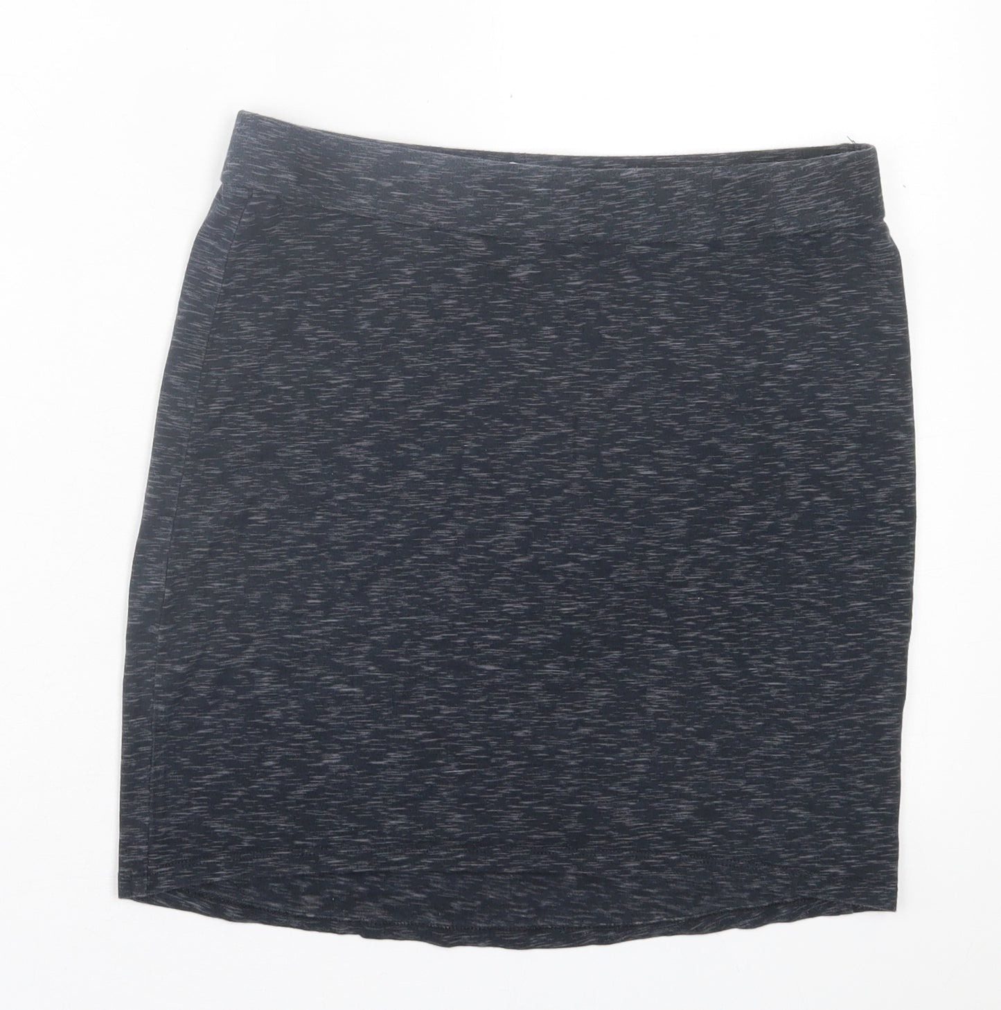 h7m Womens Grey  Cotton A-Line Skirt Size M