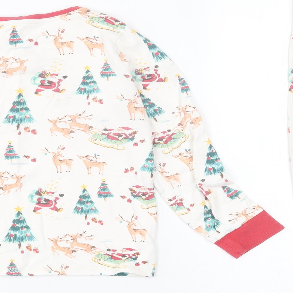 NEXT Girls Multicoloured Geometric Cotton Capri Pyjama Set Size 10 Years  Pullover - Christmas