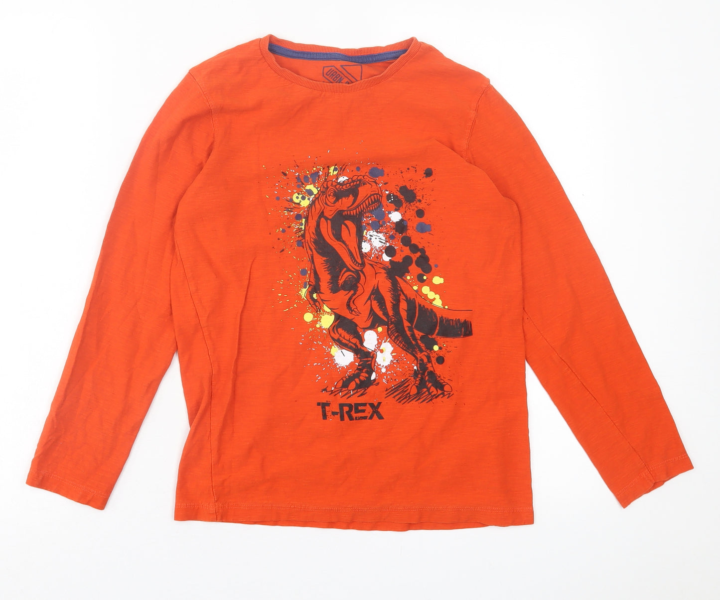Matalan Boys Orange  Cotton Basic Casual Size 10 Years Crew Neck Pullover