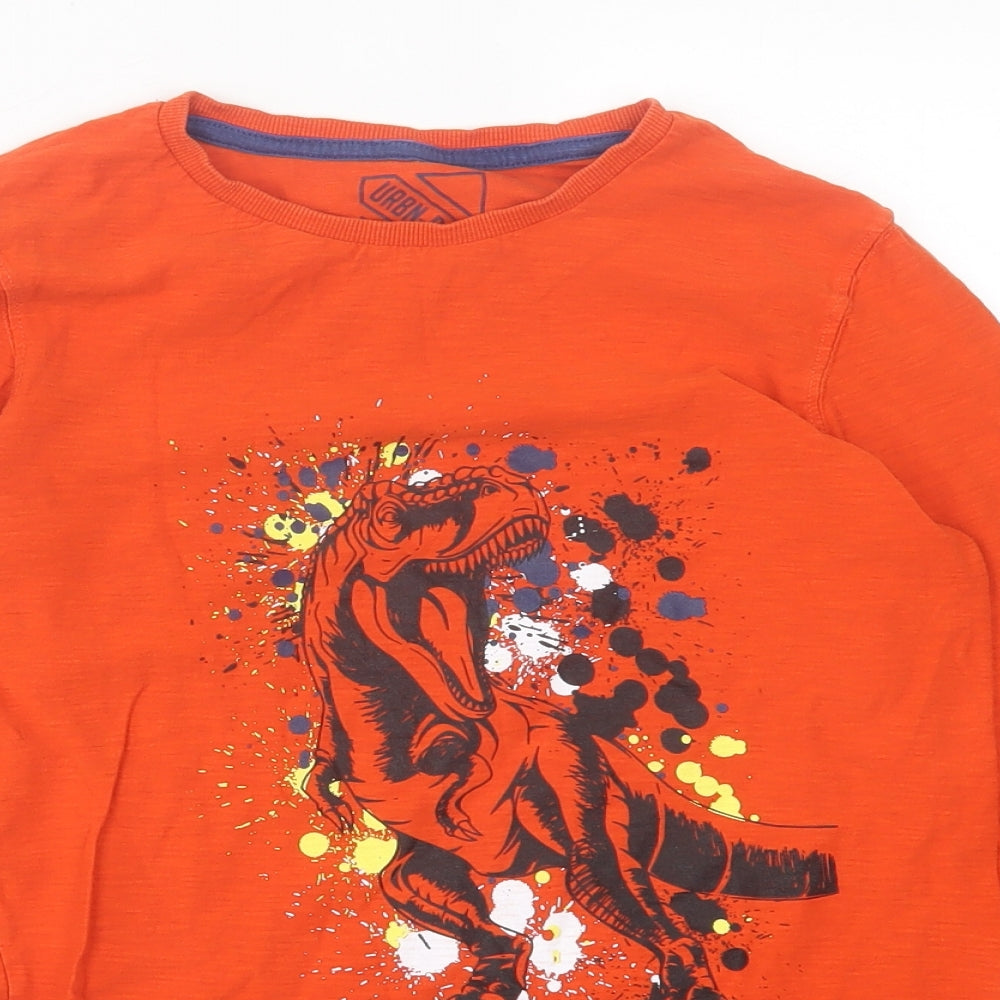 Matalan Boys Orange  Cotton Basic Casual Size 10 Years Crew Neck Pullover