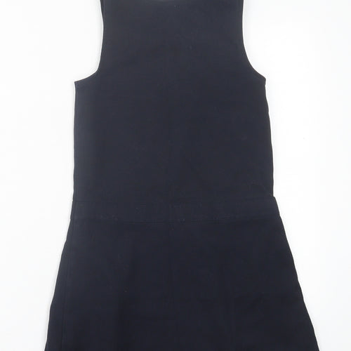 F&F Girls Blue  Polyester A-Line  Size 7-8 Years  Crew Neck Zip - School Wear