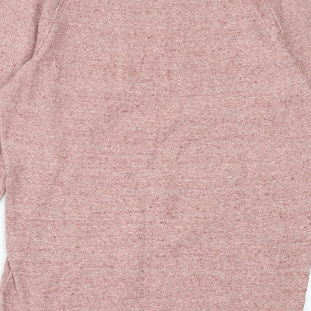JACK & JONES Mens Red Crew Neck  Cotton Pullover Jumper Size M