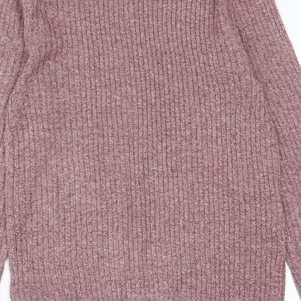 Topman Mens Purple Crew Neck  Acrylic Pullover Jumper Size L