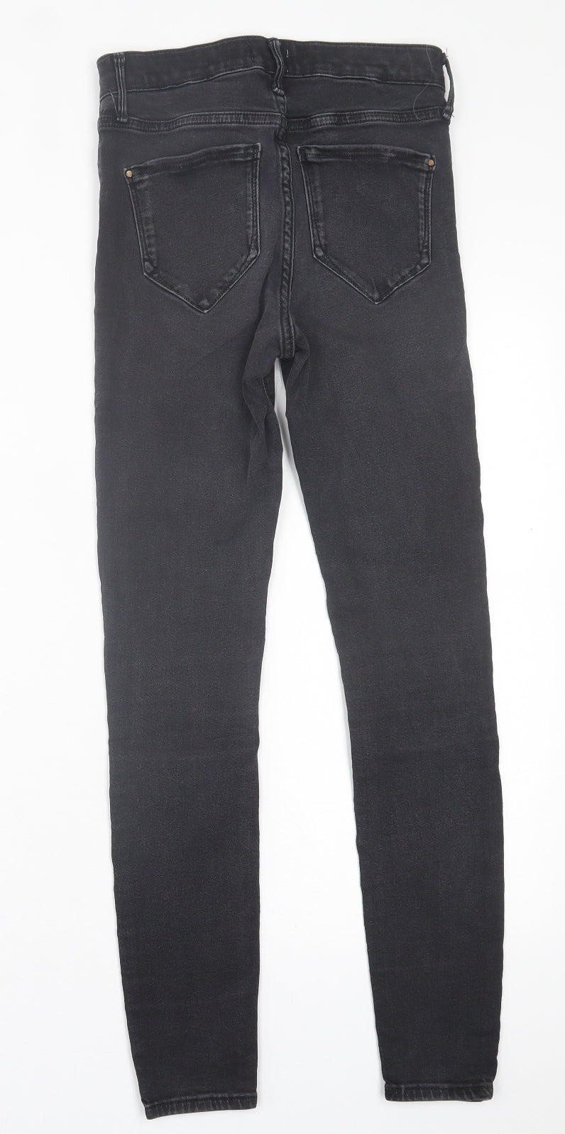River Island Womens Black  Cotton Skinny Jeans Size 8 L26 in Regular Button