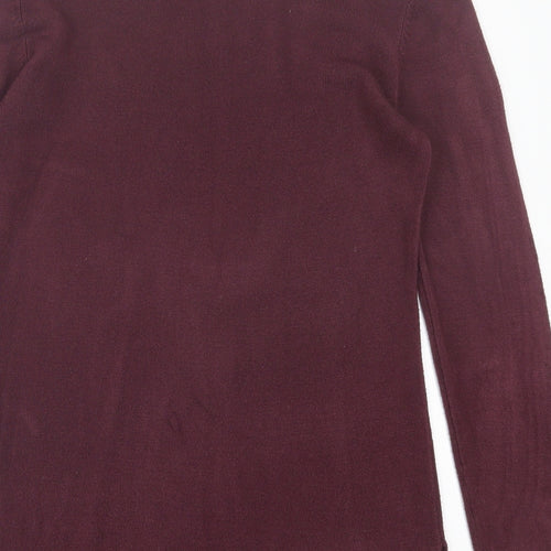 Primark Womens Purple V-Neck  Acrylic Pullover Jumper Size XS