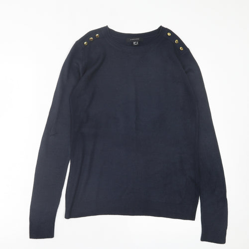 Atmosphere Womens Blue Crew Neck  Acrylic Pullover Jumper Size 8