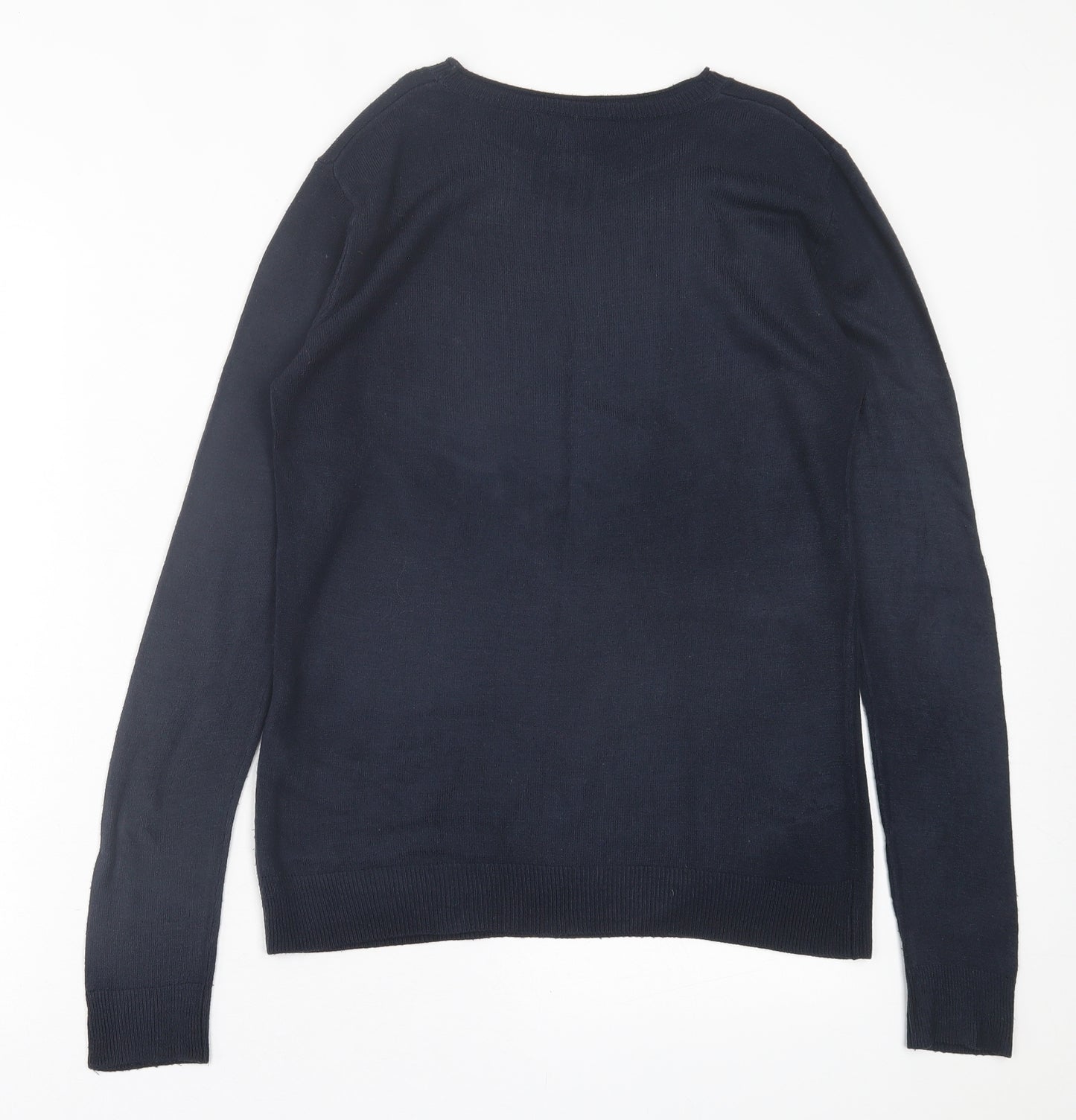 Atmosphere Womens Blue Crew Neck  Acrylic Pullover Jumper Size 8
