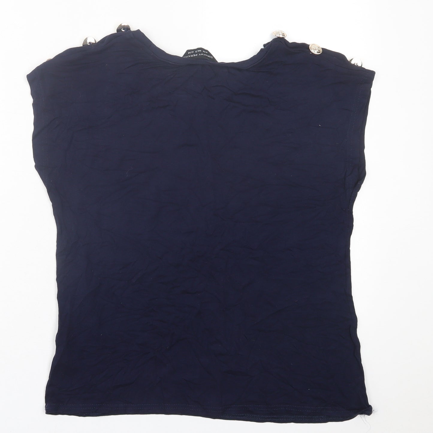 Dorothy Perkins Womens Blue  Viscose Basic T-Shirt Size M Crew Neck