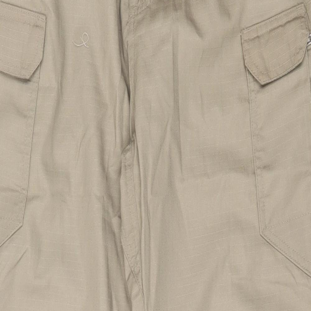 Preworn Mens Brown  Polyester Cargo Trousers Size 2XL L32 in Regular Button