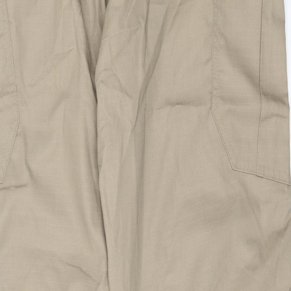 Preworn Mens Brown  Polyester Cargo Trousers Size 2XL L32 in Regular Button