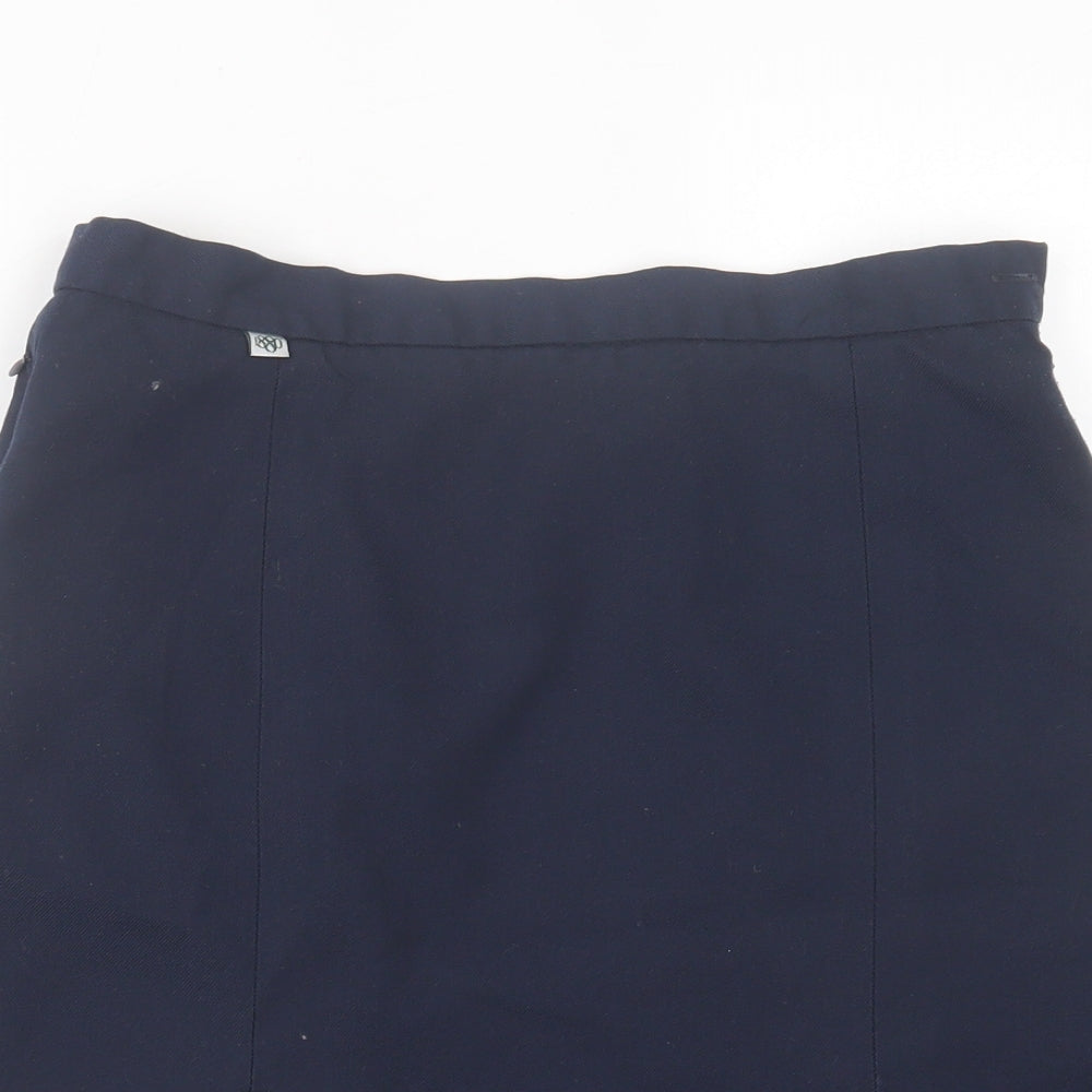 1880 Womens Blue  Polyester A-Line Skirt Size 30 in   Button