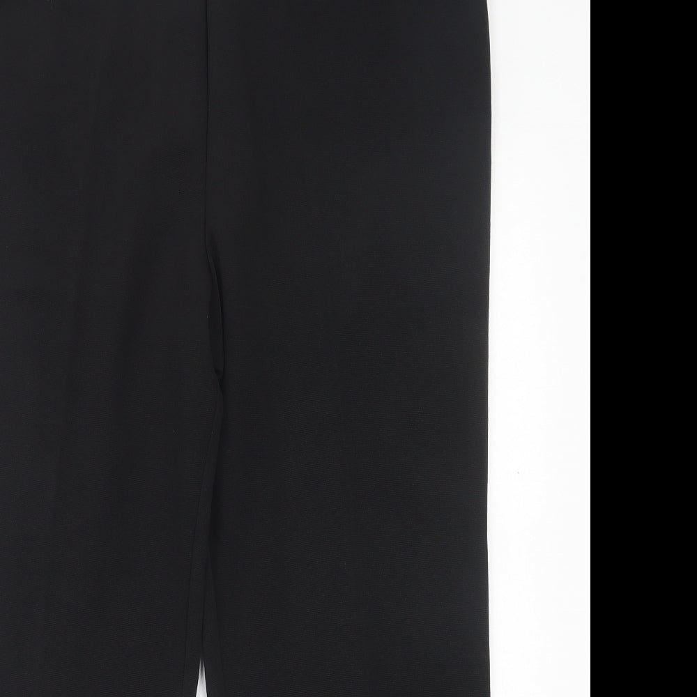 Yours Womens Black  Polyester Trousers  Size 18 L26 in Regular