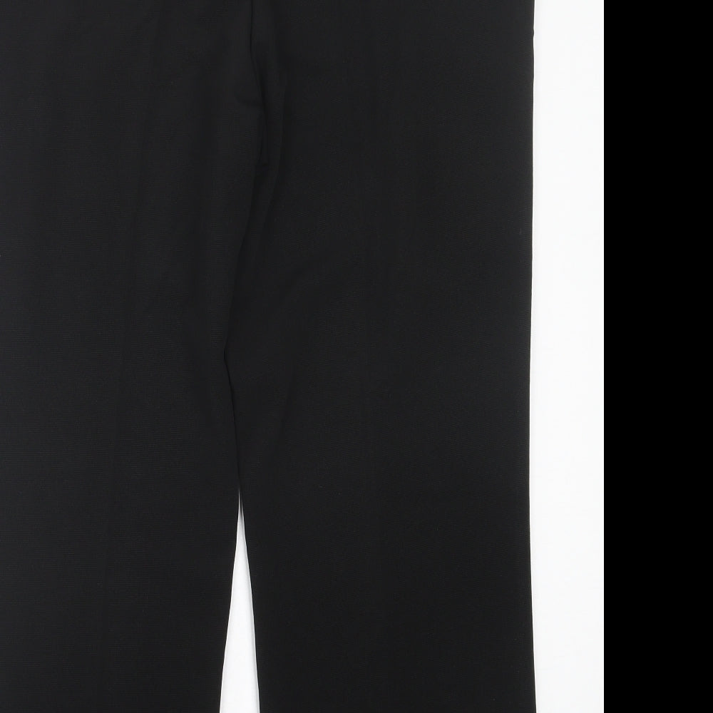 Yours Womens Black  Polyester Trousers  Size 18 L26 in Regular