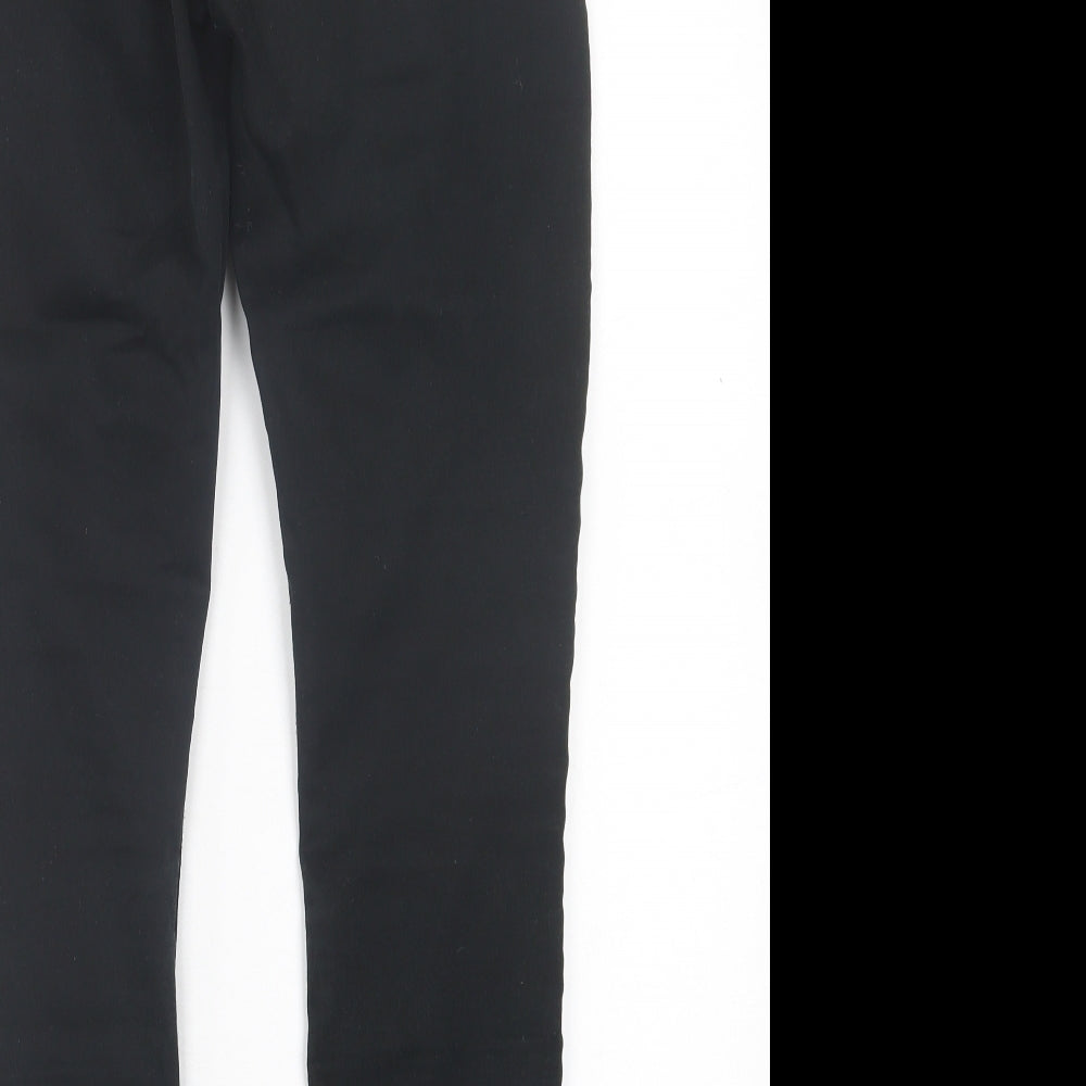 New Look Womens Black  Cotton Skinny Jeans Size 12 L27 in Regular Button